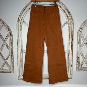 Stylish Wide Leg Brown Pants